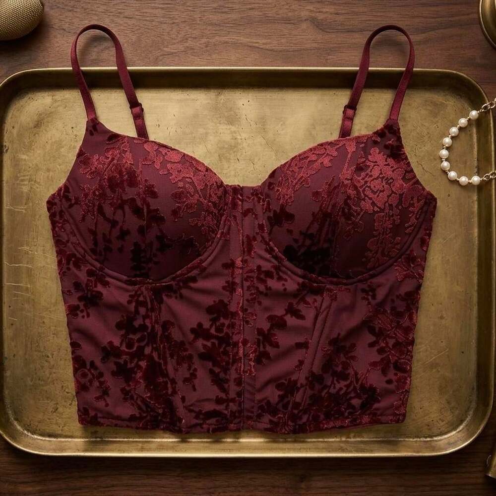 Lulus Women's Burgundy and Red Corset